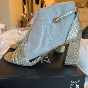 Naturalizer Gold Snakeskin Heel